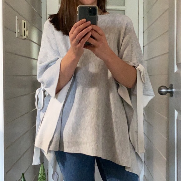 Ann Taylor Grey Shawl Sweater/Sweatshirt material - Picture 3 of 12